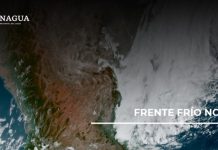 Conagua y CNPC llaman a la población a tomar medidas para protegerse del frío y las lluvias provocadas por el Frente Frío No. 9