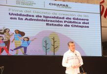 Decreta Rutilio Escandón la creación de Unidades de Igualdad de Género en la administración estatal