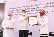 Entrega Rutilio Escandón Premio Nacional de Calidad en Salud al Laboratorio Estatal de Salud Pública