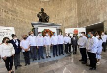 Destacan legado histórico de don Benito Juárez al conmemorar el 215 aniversario de su natalicio