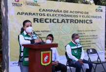 Karla Burguete Torrestiana, presidenta municipal de Tuxtla, ponen en marcha campaña Reciclatronics 2021