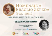Realizará ITAC homenaje a Eraclio Zepeda y a Jaime Sabines