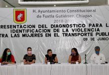 Presentan Diagnóstico para la Identificación de la Violencia contra las mujeres en el transporte público en Tuxtla
