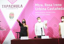 Rutilio Escandón asiste a toma de protesta de la alcaldesa de Tapachula