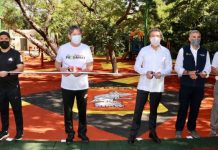 Inauguran Carlos Morales y Rutilio Escandón Cadenas reacondicionado Parque Fundamat