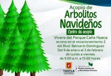 Activan centro de acopio de Árboles navideños naturales en EL VIVERO MUNICIPAL Caña Hueca