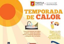 La Secretaria de Salud Municipal de Tuxtla emite recomendaciones para prevenir el golpe de calor