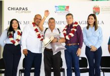 Encabeza Rutilio Escandón entrega de insumos agrícolas para la siembra de frijol en Villa Corzo