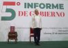 Felicita Rutilio Escandón al presidente AMLO por su 5º Informe de Gobierno