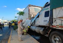 Trailer se queda sin frenos en la Pochota