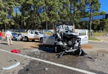 Fuerte accidente carretero deja un muerto y cuatro lesionados