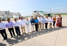 Inaugura Rutilio Escandón nueva ruta aérea Tapachula-Monterrey, de la aerolínea Viva Aerobus
