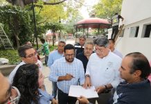 Carlos Morales supervisa obra del Parque de la Marimba