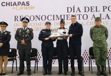 Reconoce Escandón labor de policías para mantener estabilidad y armonía en Chiapas