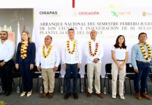 Inaugura Rutilio Escandón Ciclo Escolar en el Cecyte Chiapas e inaugura cancha de usos múltiples del Plantel 34