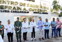 En Huixtla, Rutilio Escandón inaugura reconversión del Centro de Salud del ejido Efraín A. Gutiérrez