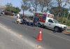 Fallece motociclista tras impacto contra camioneta de frituras
