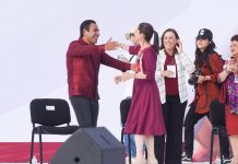 Eduardo Ramírez acompaña a Claudia Sheinbaum en el arranque de su campaña como candidata presidencial