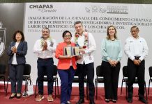 Reconocen a investigadoras e investigadores por su destacada labor en beneficio de Chiapas