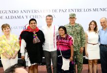 Tras 50 años de conflicto, celebran dos años de paz entre Chenalhó y Aldama; pacto se ha consolidado y fortalecido: Rutilio Escandón
