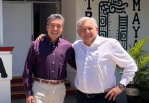 Acompaña Rutilio Escandón a AMLO en reunión de evaluación del Tren Maya, en Palenque