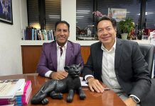 Eduardo Ramírez y Mario Delgado dialogan sobre la beca para estudiantes de secundaria