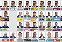 Así será el tarjetón para la elección presidencial en Venezuela