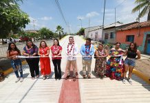 En Chiapilla, Rutilio Escandón inaugura pavimentación de calles en la colonia Lázaro Cárdenas