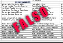 Desmienten lista de diputaciones plurinominales