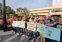 Se concentran estudiantes en apoyo a la reforma judicial