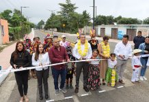 En Las Rosas, Rutilio Escandón inaugura la pavimentación del bulevar con inversión cercana a los 30 mdp