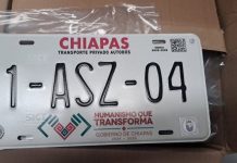 Se extiende 15 % de descuento en el canje de placas en Chiapas