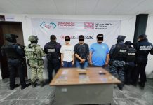 Tres personas detenidas con presuntos narcóticos en Tuxtla Gutiérrez en operativo interinstitucional
