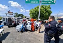 Camión sin frenos provoca choque múltiple en el libramiento sur