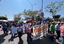 CNTE instala plantón en Tuxtla