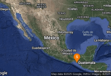 Suman 187 réplicas tras sismo de magnitud 6.0 en la costa de Chiapas