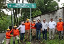 Instala PC señalamientos en 13 rutas de evacuación del volcán Chichonal