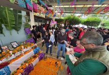 Alumnos de la Prepa 7 celebran Día de Muertos con concurso de altares y calabazas