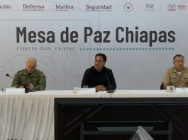 Encabeza Eduardo Ramírez Aguilar Mesa de Paz para fortalecer estrategias de seguridad en Chiapas