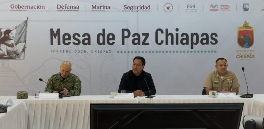 Encabeza Eduardo Ramírez Aguilar Mesa de Paz para fortalecer estrategias de seguridad en Chiapas