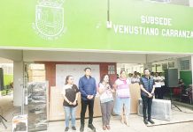 Entrega rectora de UNICACH Fanny López Jiménez equipamiento en sede Venustiano Carranza
