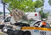 Aparatoso accidente automovilístico sobre el libramiento norte poniente