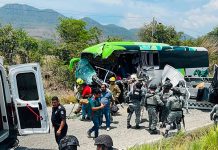 ¡CARRETERAZO! Autobús de pasajeros choca contra convoy de la Guardia Nacional