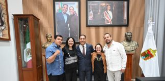 Eduardo Ramírez se reúne con la rectora de la Universidad Nacional Rosario Castellanos, Alma Herrera