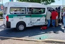 ¡ENCONTRONAZO! Colectivo choca y vuelca