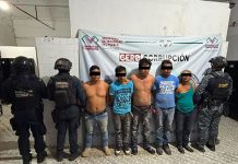 Cinco detenidos por los presuntos delitos de portación de arma de fuego y abuso sexual en Berriozábal