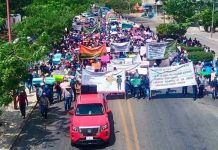 Marchan campesinos de la zona noreste de cintalapa; exigen atención de los tres órdenes de gobierno