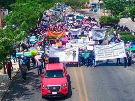 Marchan campesinos de la zona noreste de cintalapa; exigen atención de los tres órdenes de gobierno