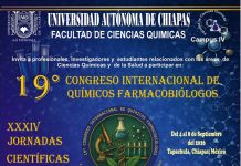 Organiza UNACH el 19º Congreso Internacional de Químicos Farmacobiólogos en Tapachula