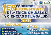 Tapachula será sede de Congreso Internacional de Medicina Humana y Ciencias de la Salud